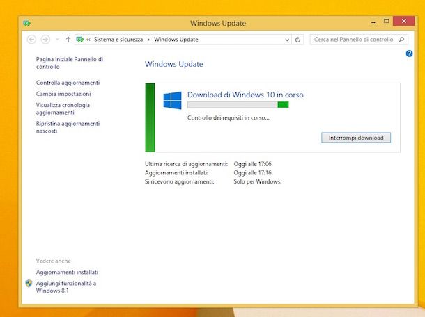 Screenshot di Windows 8.1