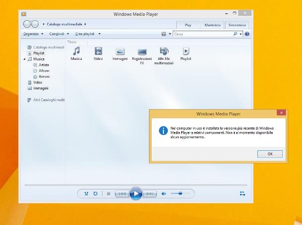 Come aggiornare Windows Media Player ultima versione: Windows 8.1 e precedenti