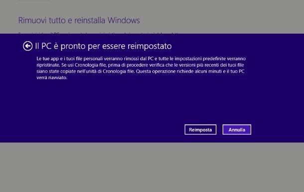 Come formattare Windows 8 senza CD