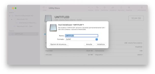 Formattare hard disk compatibile con macOS e Windows