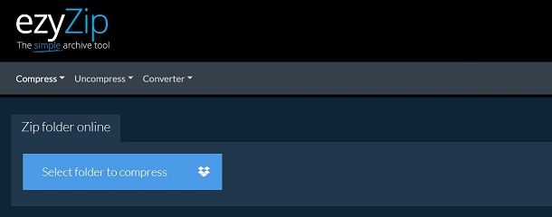 Come comprimere una cartella online