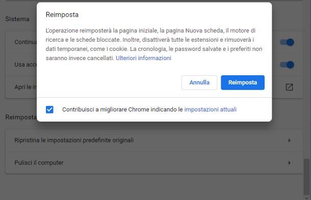Come ripristinare Chrome su PC