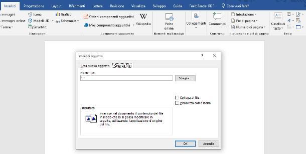 Come inserire immagine PDF in Word