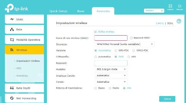 Come configurare router TP-Link