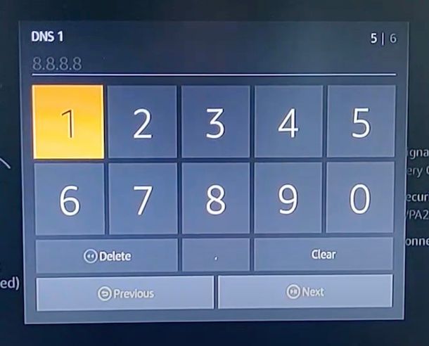 Cambiare DNS Fire Stick
