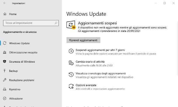 Come ripristinare Windows Update