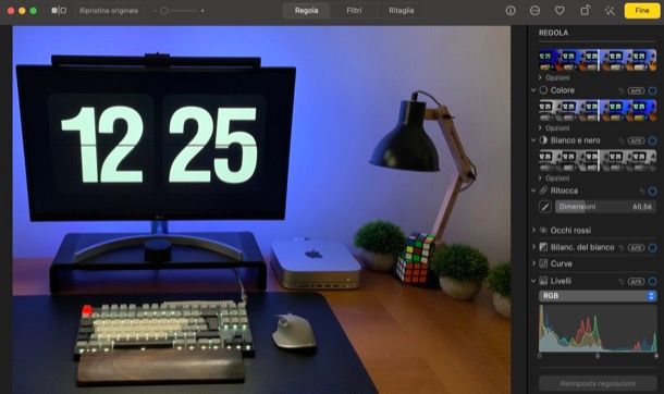 Modificare foto su macOS
