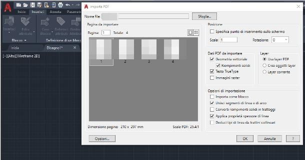 Come inserire immagine PDF in AutoCAD