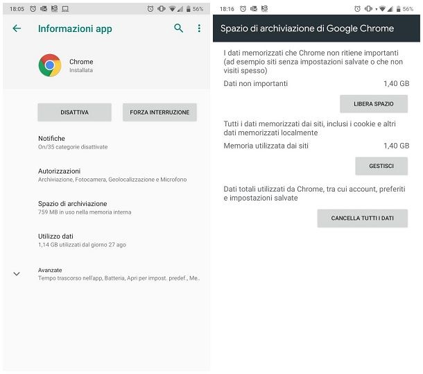 Come ripristinare Chrome su Android