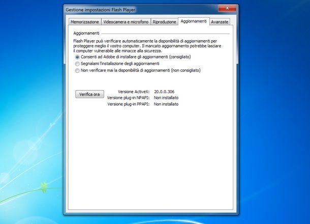 Come aggiornare Adobe Flash