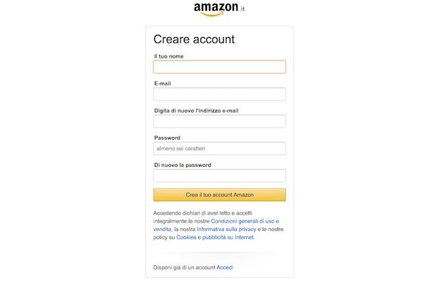 Screenshot che mostra come pubblicare su Amazon