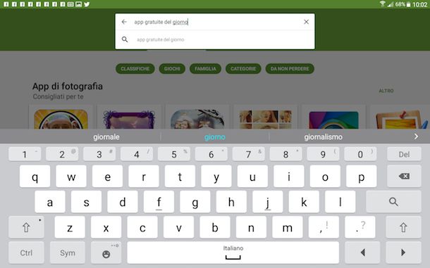 Screenshot di Google Play Store