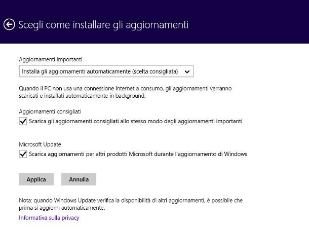 Come ripristinare Windows Update: Windows 8.1