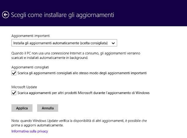 Come ripristinare Windows Update: Windows 8.1