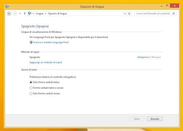 Come cambiare lingua al PC