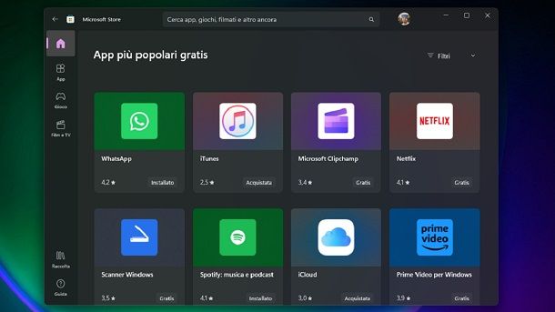 App più popolari gratis Microsoft Store