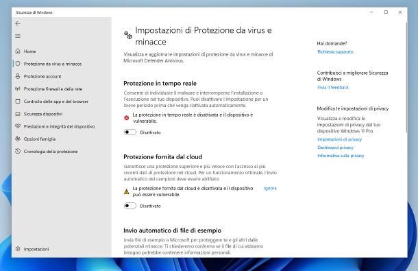 Come attivare Windows Defender