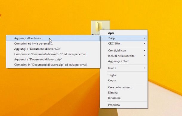 Screenshot di 7-Zip su Windows 8