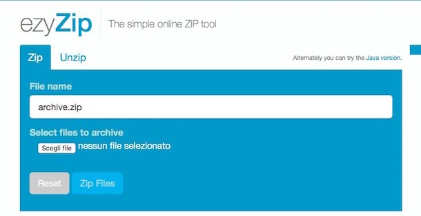 Screenshot di ezyZip