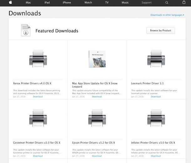 Screenshot che mostra come aggiornare driver gratis su Mac