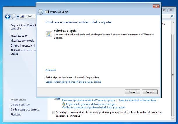 Come ripristinare Windows Update: Windows 7