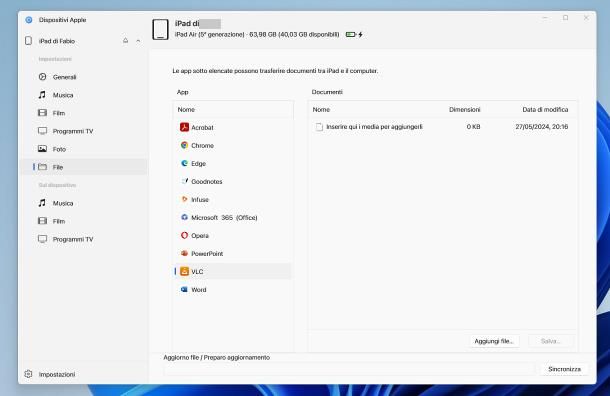 Come scaricare video su iPad da computer