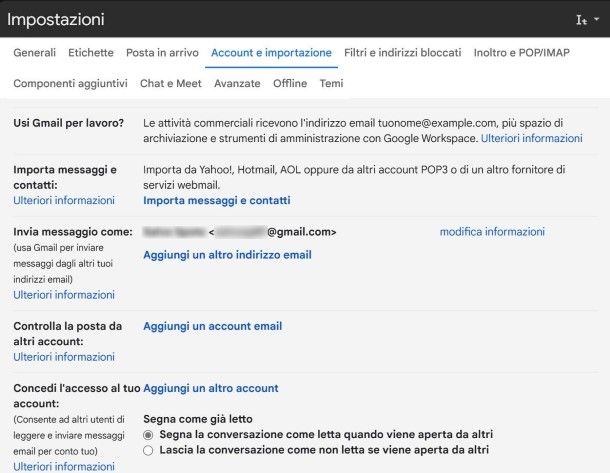 Come cambiare nome utente Gmail