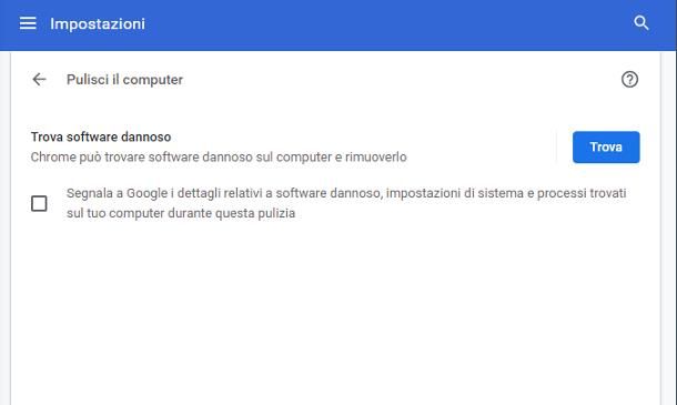Come ripristinare Chrome su PC