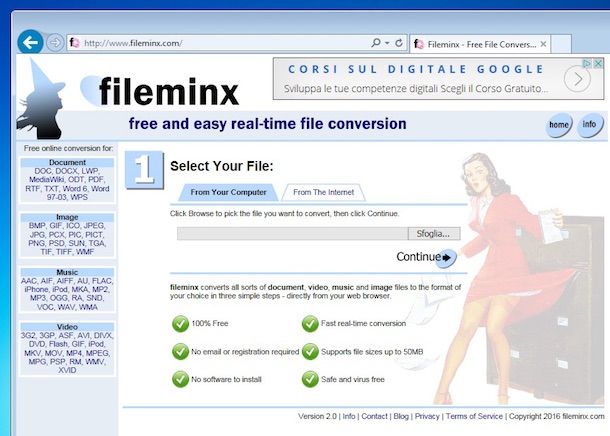 Screenshot di Fileminx su Windows 7