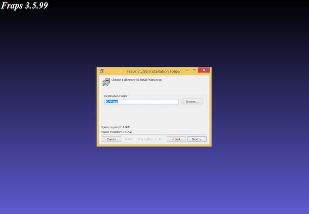 Screenshot di Fraps
