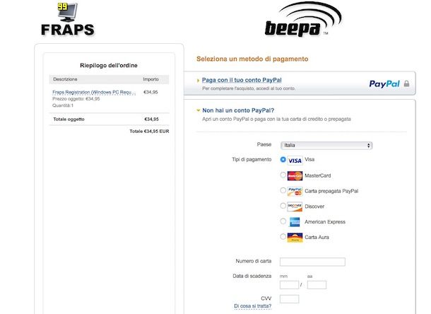 Screenshot di Fraps