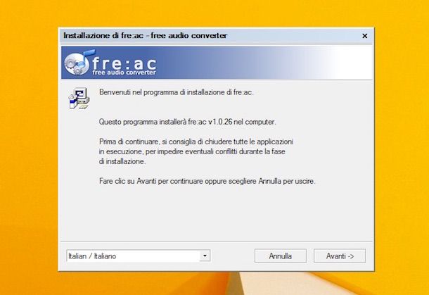 Screenshot di Fre:ac