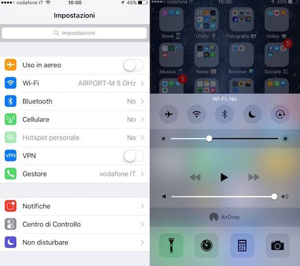 Screenshot di iPhone