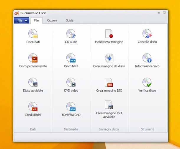 Screenshot che mostra come masterizzare CD su Windows 8