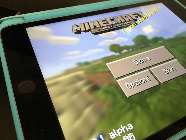 Screenshot di Minecraft PE su iPad