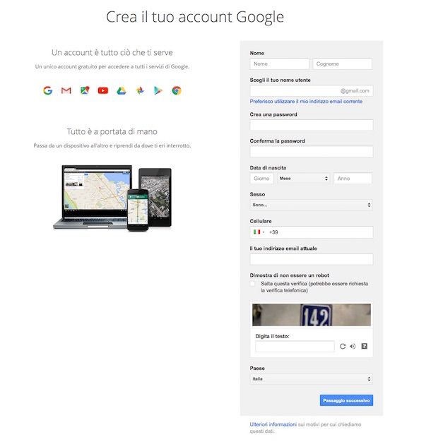 Screenshot che mostra come cambiare nome account Google