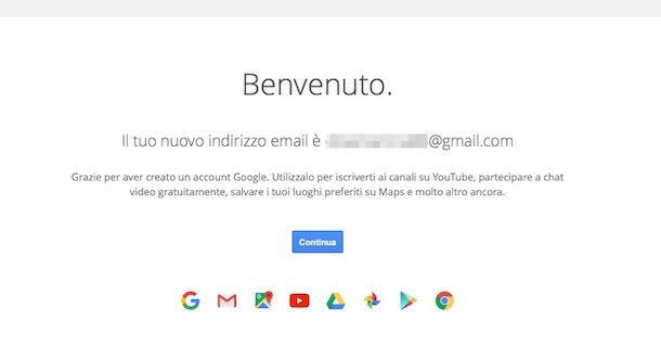 Screenshot che mostra come cambiare nome account Google