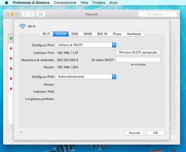 Screenshot di OS X