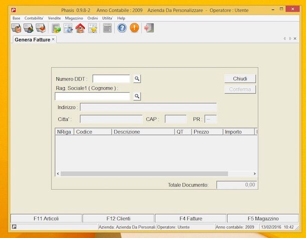 Screenshot di Phasis