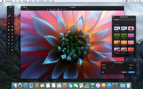 Screenshot di Pixelmator