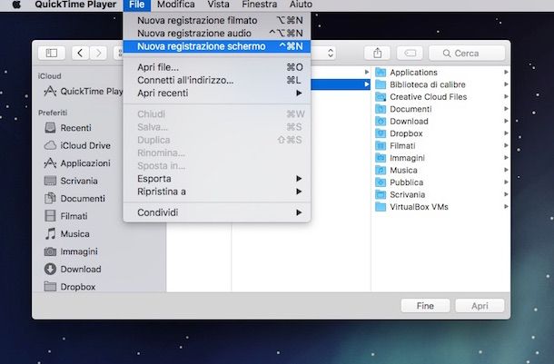 Screenshot che mostra come registrare video desktop