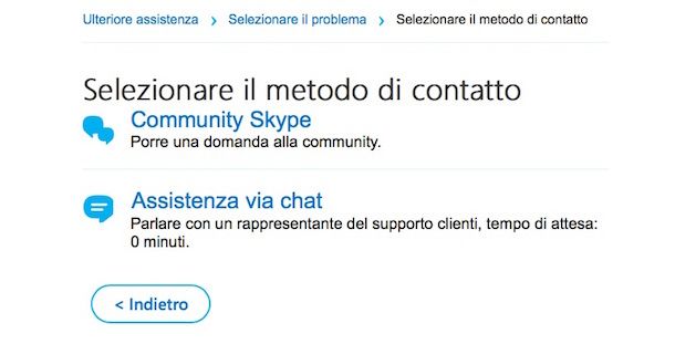 Screenshot di Skype