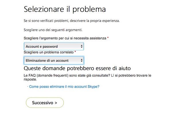 Screenshot di Skype