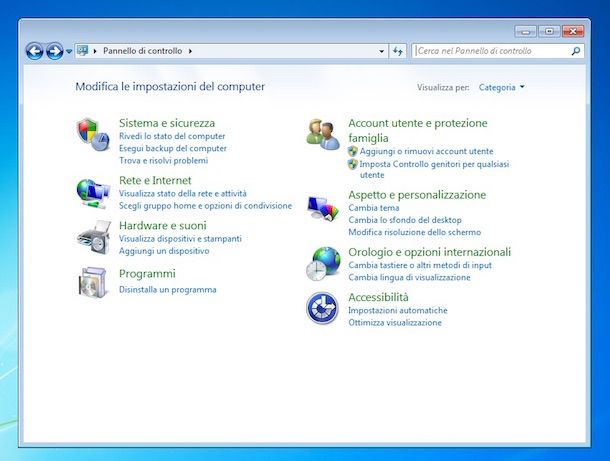 Screenshot di Windows 7