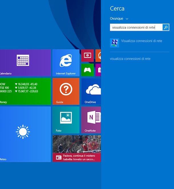 Screenshot di Windows 8