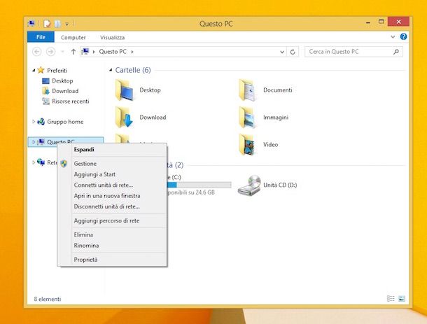 Screenshot di Windows 8