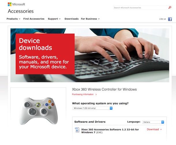 Screenshot che mostra come collegare controller Xbox al PC