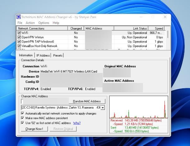 Come cambiare MAC address