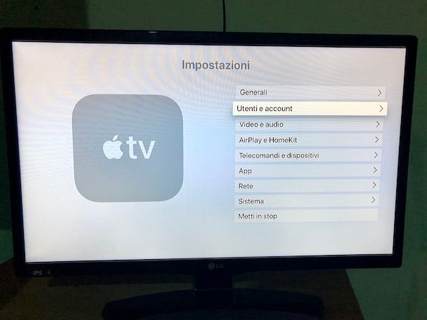 Impostazioni Apple TV
