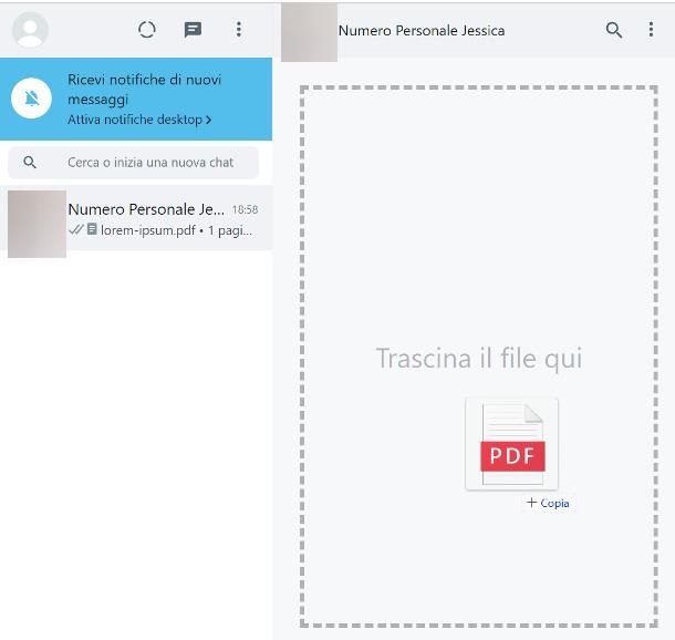 Come inviare PDF con WhatsApp: computer